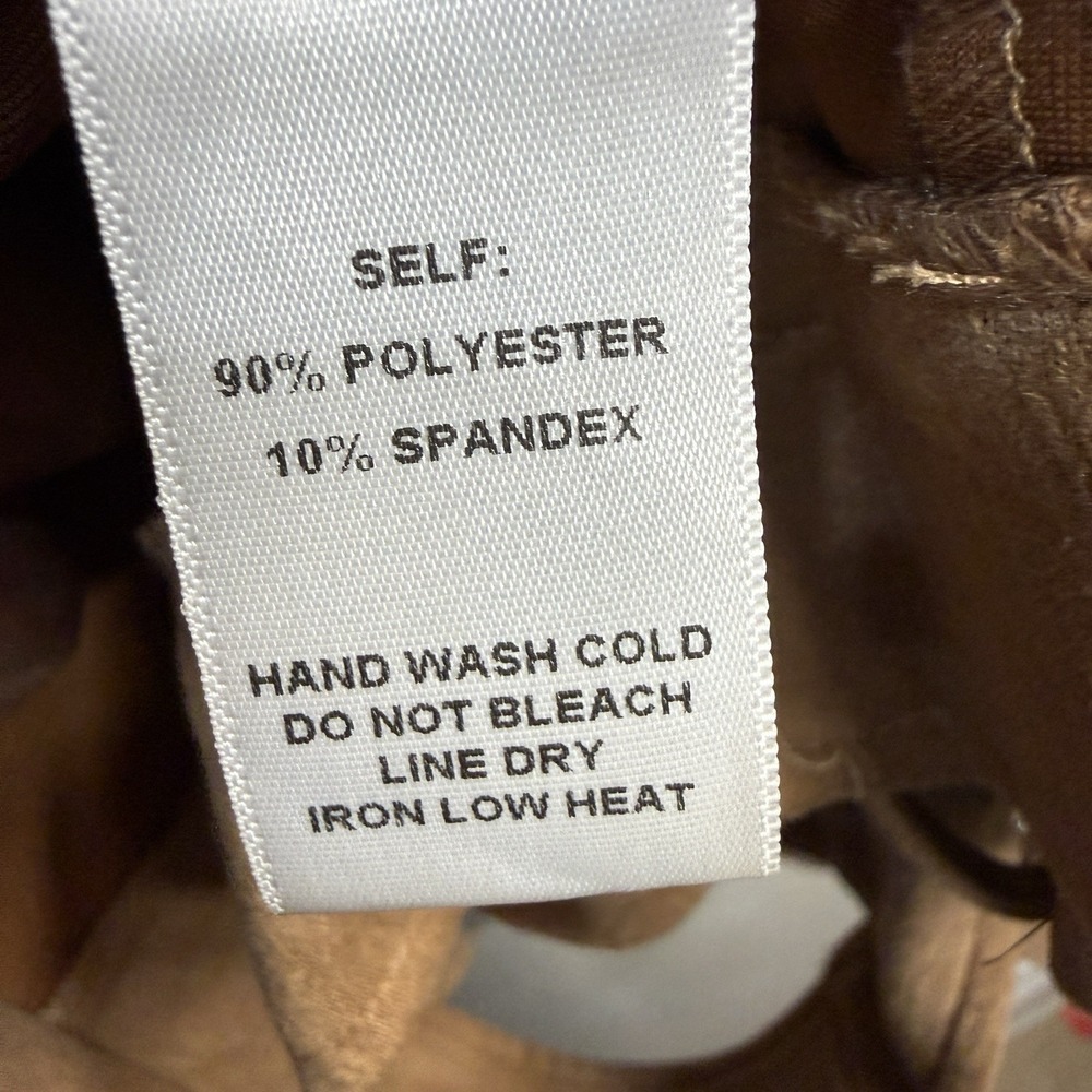 Vici‎ At The Fireside Cropped Faux Suede Moto Camel Jacket Zip Sz S Western Boho - Picture 8 of 10